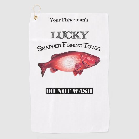 Personalisierter Lucky Red Snapper Handtuch (Vorderseite)