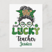 Personalisierter Lucky Teacher Postkarte (Vorderseite)