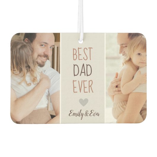 Personalisierter Luftfreak - Bester Vater je Autolufterfrischer (Vorderseite)