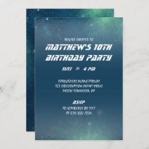 Personalisierter Luftraum Blau und grünes Party