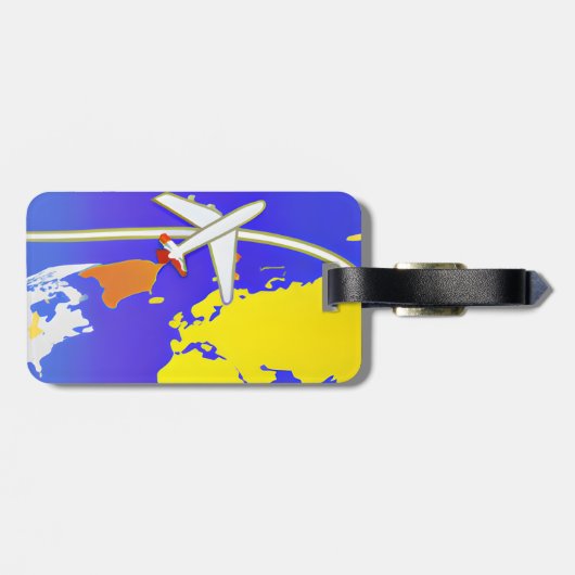 Personalisierter Luftverkehr Gepäckanhänger (Rückseite horizontal)