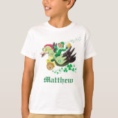 Personalisierter lustigen St Patrick Kobold T-Shirt (Vorderseite)