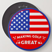 Personalisierter lustiger amerikanischer Golfspiel Button (Vorne & Hinten)