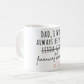 Personalisierter lustiger Becher für Papa Kaffeetasse (Vorderseite Links)