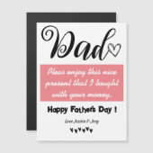 personalisierter, lustiger, bester Vater, glücklic Magnetkarte (Vorne/Hinten)