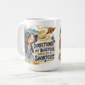 Personalisierter lustiger Bluetick Coonhound Kaffeetasse (Vorderseite Links)
