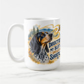 Personalisierter lustiger Bluetick Coonhound Kaffeetasse (Links)