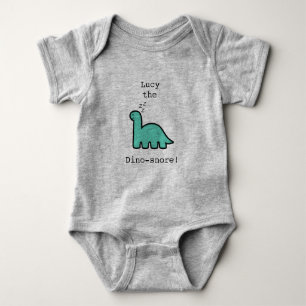 Personalisierter lustiger Dinosaurier Baby Strampler