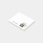 Personalisierter lustiger fetter Pandanotizblock Post-it Klebezettel (angewinkelt)