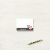 Personalisierter lustiger fetter rosa post-it klebezettel (Auf Schreibtisch)