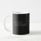 Personalisierter lustiger JavaScript-Programmierer Kaffeetasse (Links)