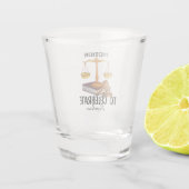 Personalisierter lustiger Jurastudent  Schnapsglas (Rückseite)