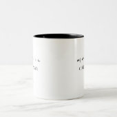 Personalisierter, lustiger Kaffee-Zitat Zweifarbige Tasse (Mittel)