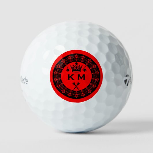 Personalisierter lustiger königlicher Golfball (Vorderseite)