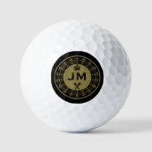 Personalisierter lustiger königlicher Golfball (Vorderseite)