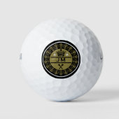 Personalisierter lustiger königlicher Golfball (Vorderseite)