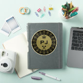 Personalisierter lustiger königlicher Golfball Aufkleber (iPad Hülle)