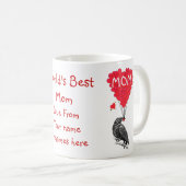 Personalisierter lustiger Krähenmuttertag Kaffeetasse (VorderseiteRechts)
