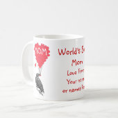 Personalisierter lustiger Krähenmuttertag Kaffeetasse (Vorderseite Links)