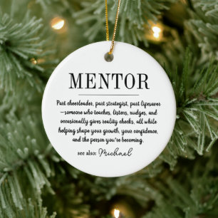 Personalisierter lustiger Mentor Lebenscoach Berat Keramik Ornament