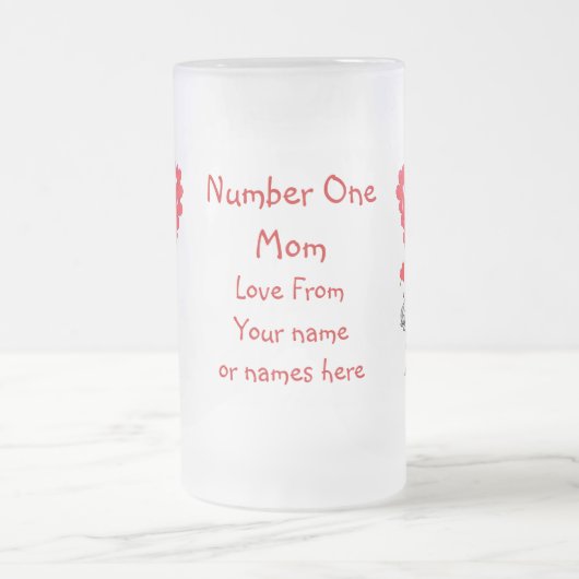 Personalisierter lustiger Muttertag Mattglas Bierglas (Mittel)