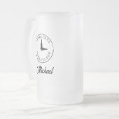 Personalisierter lustiger Name Mattglas Bierglas (Vorderseite Links)