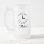 Personalisierter lustiger Name Mattglas Bierglas (Links)