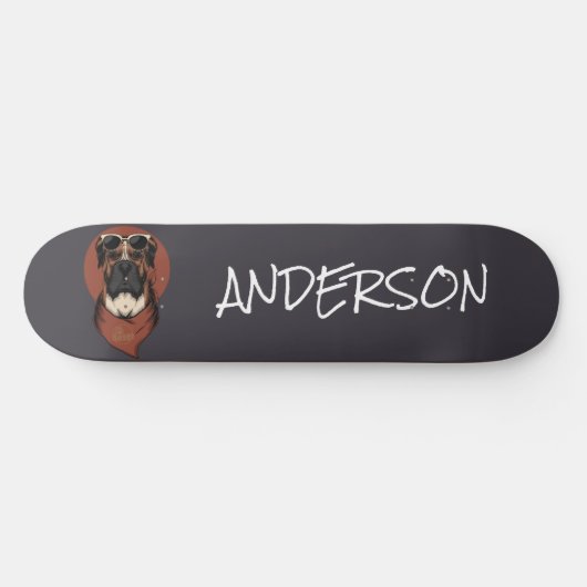 Personalisierter, lustiger niedlicher Boxer Skateboard (Horizontal)