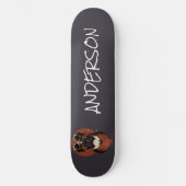 Personalisierter, lustiger niedlicher Boxer Skateboard (Vorderseite)
