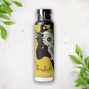 Personalisierter lustiger Paisley-Giraffe-Boho-Ent Trinkflasche