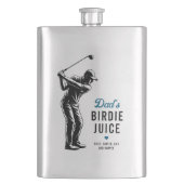 Personalisierter Lustiger Papa-Vogel-Juice-Golf Flachmann (Vorderseite)