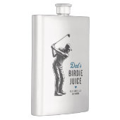 Personalisierter Lustiger Papa-Vogel-Juice-Golf Flachmann (Rechts)