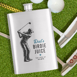 Personalisierter Lustiger Papa-Vogel-Juice-Golf Flachmann