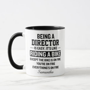 Personalisierter Lustiger Regisseur Jobtitel Kaffe Tasse