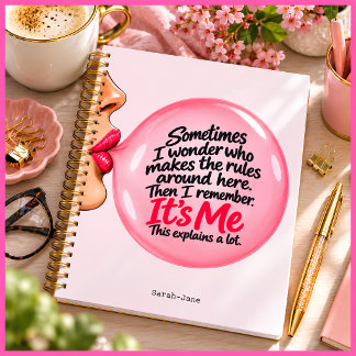 Personalisierter lustiger rosa Kaugummi-Spruch Ret Planer