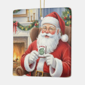 Personalisierter lustiger Santa Bring mir einen Jo Keramikornament (Links)