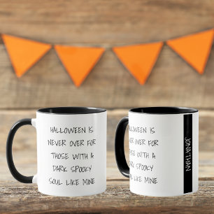Personalisierter Lustiger Schwarzer Halloween Ist Tasse