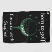 Personalisierter lustiger Vatertag Golfhandtuch (Horizontal)