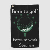 Personalisierter lustiger Vatertag Golfhandtuch (Vorderseite)