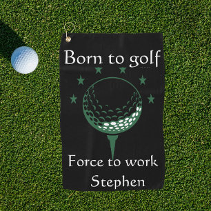 Personalisierter lustiger Vatertag  Golfhandtuch