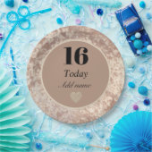 Personalisierter luxuriöser Samtteil Teller 16. (Party)