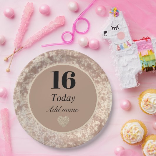 Personalisierter luxuriöser Samtteil Teller 16. (Party)