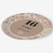 Personalisierter luxuriöser Samtteil Teller 16. (Schrägansicht)