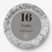 Personalisierter luxuriöser Samtteil Teller 16. (Vorderseite)