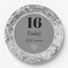 Personalisierter luxuriöser Samtteil Teller 16.