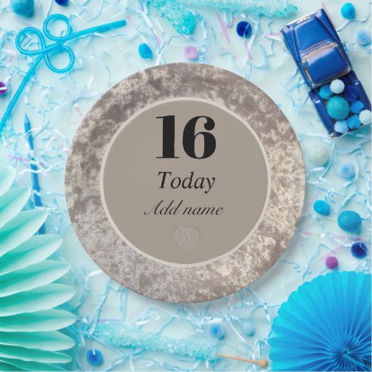 Personalisierter luxuriöser Samtteil Teller 16. (Party)