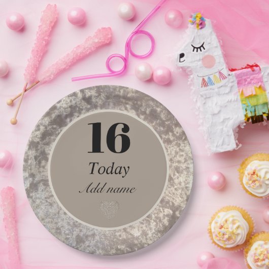 Personalisierter luxuriöser Samtteil Teller 16. (Party)