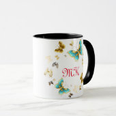 PERSONALISIERTER LUXURY GOLD RETRO VINTAG HUE TASSE (VorderseiteRechts)