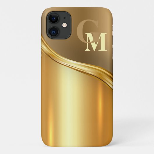 Personalisierter Luxus Blick modern Golden Case-Mate iPhone Hülle (Rückseite)
