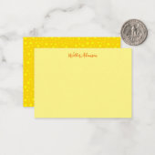 Personalisierter Luxus, eleganter goldgelber Name Mitteilungskarte (Vorderseite/Rückseite Beispiel)